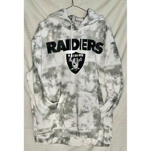 NWT Grey & White Tie Dye Raiders Team Sweatshirt Size 1X